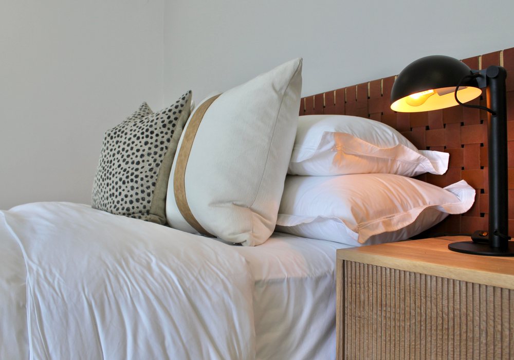 Freshly prepared bedroom in a short-stay property
